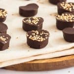 Homemade Vegan Chocolate Recipe on a board