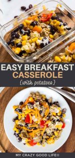 Easy Breakfast Casserole with Potatoes : My Crazy Good Life