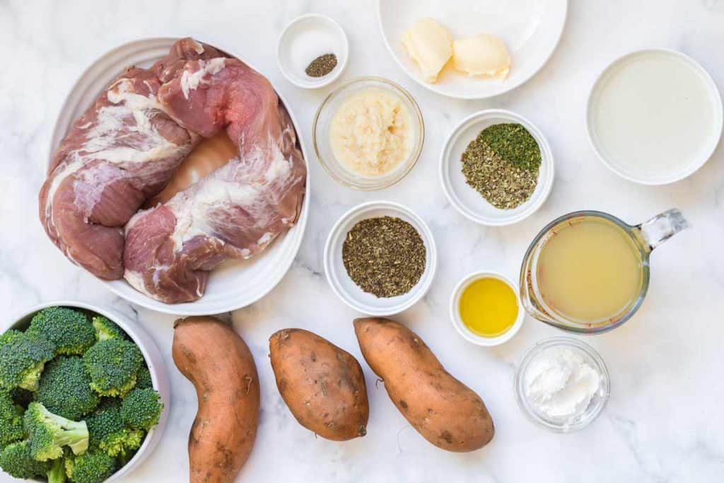 ingredients needed to make Instant Pot Garlic Pork Tenderloin with Potatoes