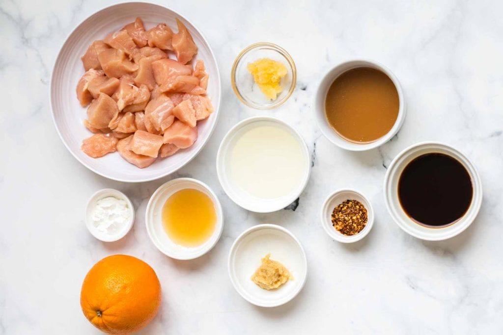 ingredients needed to make Healthy Orange Chicken Recipe