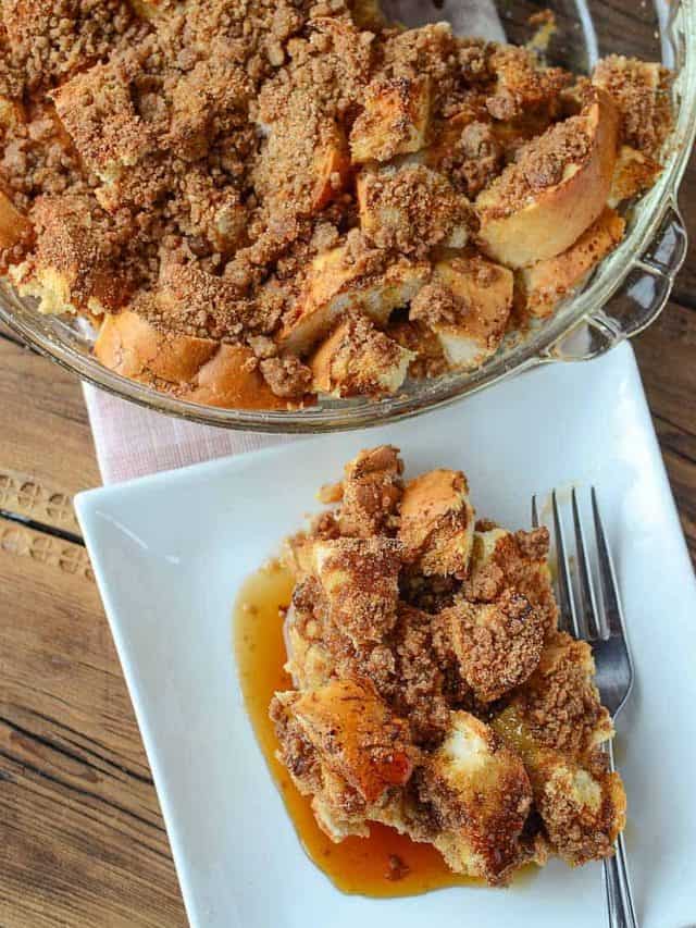 Easy Dinner Roll French Toast Casserole Story